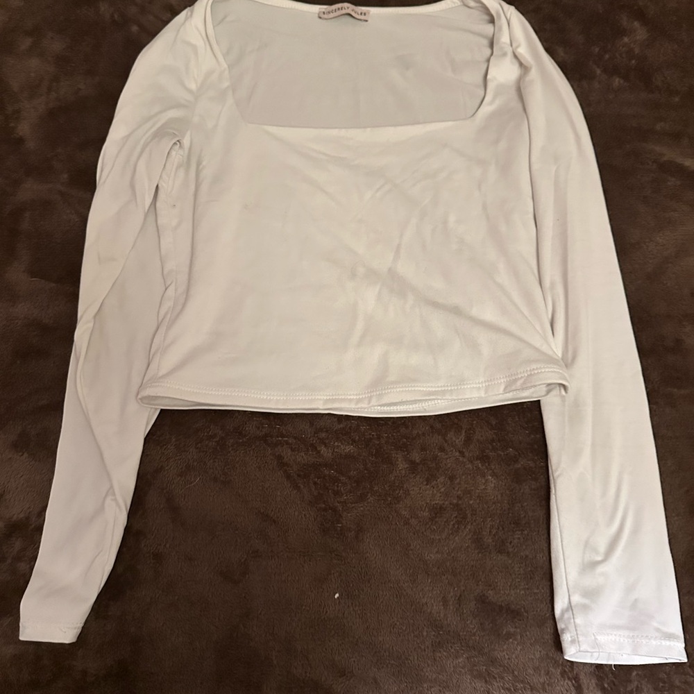 Sincerely Jules White Long Sleeve Top